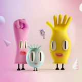 Импортные нескользящие красные перчатки, в корейском стиле