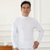 Trung niên và già cotton đồ lót nhiệt nam cao cổ áo mỏng phần quần áo mùa thu đơn mảnh mùa thu và mùa đông cơ sở áo len cotton áo lót mặc vest nữ Áo ấm