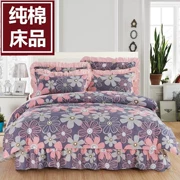 Cotton mùa xuân, mùa hè và mùa thu cotton bed bed ren bed bed bed bốn bộ bộ đồ giường 1,5m1,8 2 m - Váy Petti