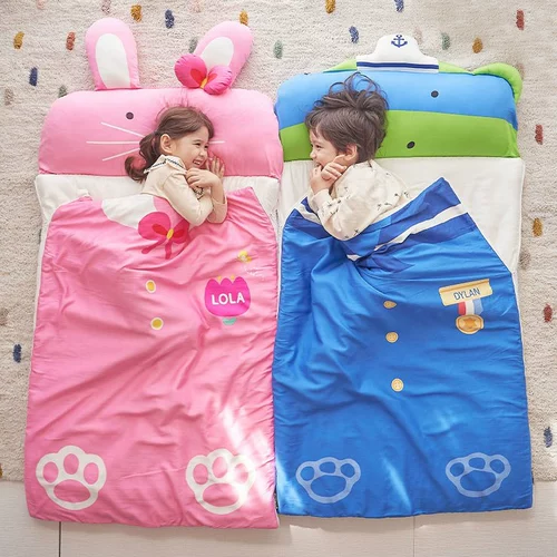 Двусторонний спальный мешок, двусторонная подушка на четыре сезона для детского сада, одеяло, Южная Корея, свободное движение для ног