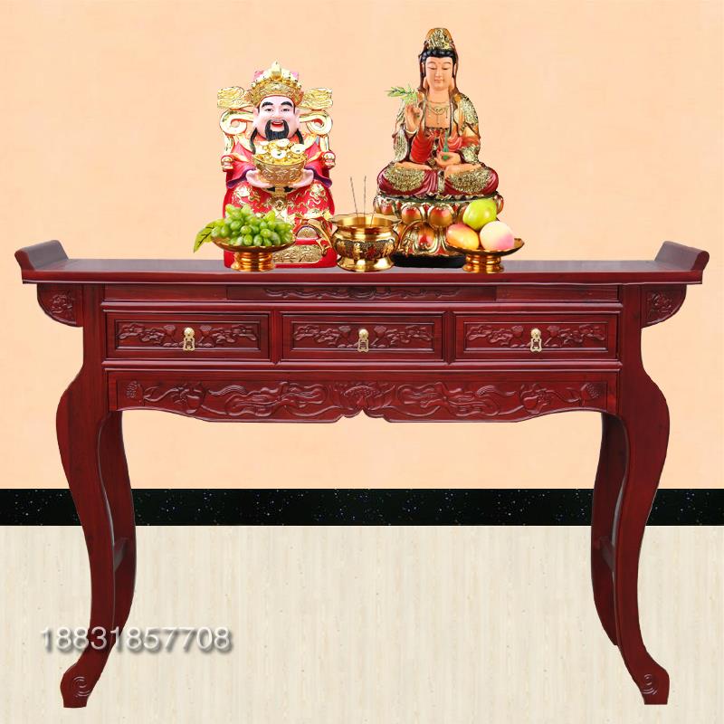 無垢材ルーバン定規供物テーブル、玄関テーブル、仏供財神テーブル、供物テーブル、香テーブル、観音テーブル