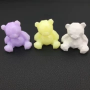 DIY pha lê Epoxy Geometry Bear Khuôn Cao Gương Đá Yuxiang Aroma Trang trí xe Lan truyền Khuôn Silicone Khuôn - Tự làm khuôn nướng