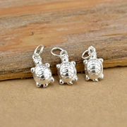 990 Sterling Silver Phụ kiện Rùa Mặt dây chuyền Vòng tay Vòng chân Con rùa Mặt dây chuyền Handmade DIY Phụ kiện đính cườm - Vòng chân