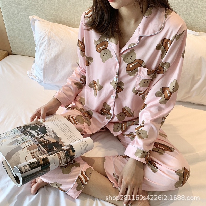 Teddy Bear [Pink]pyjamasladiesNightwearWomenPajamassetPijamasSolid