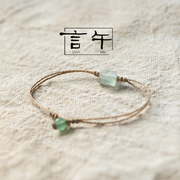 天然 午 木 创 天然 fluorite vòng đeo tay sáng tạo đa năng quà tặng đồ trang sức với một vòng duy nhất Sen nữ vài tay dây