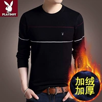 Playboy đồ lót nhiệt nam áo đơn mảnh cộng với nhung tròn cổ dày có thể mặc bên ngoài áo cotton quần áo mùa thu áo bra