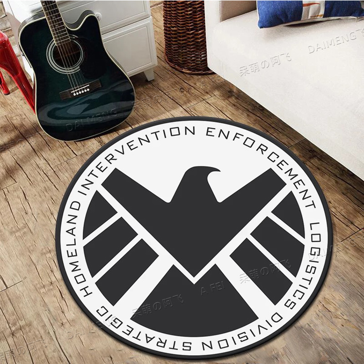 Milky Whiteoriginality Chaopai circular lovely Cartoon carpet a living room tea table hanging basket Computer chair room bedroom Earth mat customized