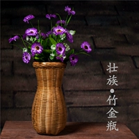 Бутик ручной работы бамбуковые вазы сухой цветочная корзина бамбука для хранения бутылочки для хранения бутылки