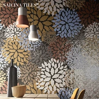 Стеклянная мозаика, головоломка для беседки для ванной комнаты, декор