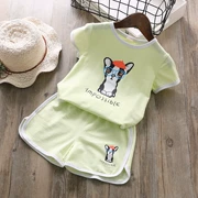Chàng trai và cô gái mùa hè phù hợp với trẻ em mới của bé quần áo giản dị quần short cotton hai mảnh quần áo trẻ em phù hợp với Hàn Quốc phiên bản