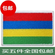Velcro cờ Mauritius, băng tay, huy hiệu trang phục, nhãn, thêu, ghi nhãn có thể được tùy chỉnh - Những người đam mê quân sự hàng may mặc / sản phẩm quạt quân đội