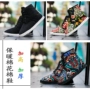 Giày cotton tràm Bắc Kinh cũ làm bằng tay vải cotton cotton cotton bông lớn thời trang vải phụ nữ cao giúp giày ấm giày anta nữ