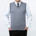 Mùa xuân và Mùa Thu trung niên của nam giới len vest vest V-Cổ len cashmere áo len người đàn ông trung niên của dệt kim mùa đông cha Dệt kim Vest