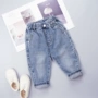 Quần jeans harem rộng 2019 mùa thu 1 6 tuổi 3 trai thủy triều nam kho báu 4 quần trẻ em nước ngoài cũ - Quần jean váy trẻ em đẹp