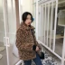 Áo mới 2018 phiên bản Hàn Quốc của nơ thắt nơ lông nữ giả lông nước da báo dày áo lông gile Faux Fur