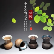 Tao Ruyi thịt hoa chậu hoa tím cát tím thủ công với khay Xiaolao TRANG bonsai chậu nhỏ CT26 - Vase / Bồn hoa & Kệ