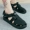 Dép nữ mang phong cách Hồng Kông ulzzang với giày lỗ Baotou sinh viên retro phiên bản Hàn Quốc của La Mã La Mã phẳng hoang dã - Sandal