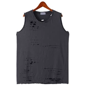 Hàn Quốc Dongdaemun mua sắm quần áo nam 19 lỗ bão mặc vest lỏng màu cotton cổ tròn thấm mồ hôi - Lót