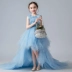 Trang phục dạ hội trẻ em mẫu catwalk công chúa váy đuôi cô gái chủ nhà pompon cô bé trang phục cao cấp - Váy trẻ em Váy trẻ em