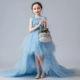 Trang phục dạ hội trẻ em mẫu catwalk công chúa váy đuôi cô gái chủ nhà pompon cô bé trang phục cao cấp - Váy trẻ em