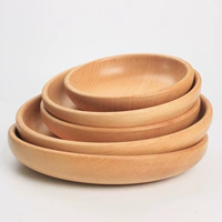 Sản phẩm mới nhập khẩu dày gỗ sồi tấm trái cây vòng tấm gỗ bộ đồ ăn xanh đặc biệt khách sạn cung cấp bánh món ăn đũa gỗ mun