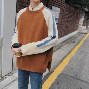 Áo len nam cổ điển 2018 phong cách mới áo len cổ tròn nam áo len phiên bản Hàn Quốc xu hướng lỏng lẻo