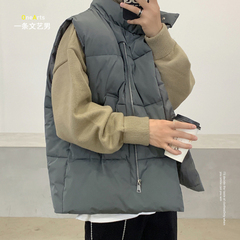 棉馬甲男秋冬季外穿加絨加厚韓版潮款坎夾寬鬆休閒棉衣無袖外套