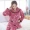 Mùa đông ấm áp cộng với nhung dày san hô lông cừu bộ đồ ngủ áo khoác mùa đông phụ nữ đơn mảnh áo flannel ba lớp - Pyjama