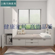 căn hộ nhỏ tatami kết hợp tủ khóa tủ quần áo tủ lưu trữ giường ngủ đa chức năng tích hợp tatami giường custom-made - Giường