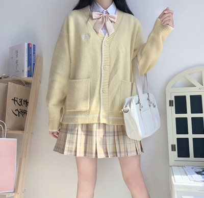taobao agent Sweater, uniform, knitted Japanese school skirt, cardigan, jacket