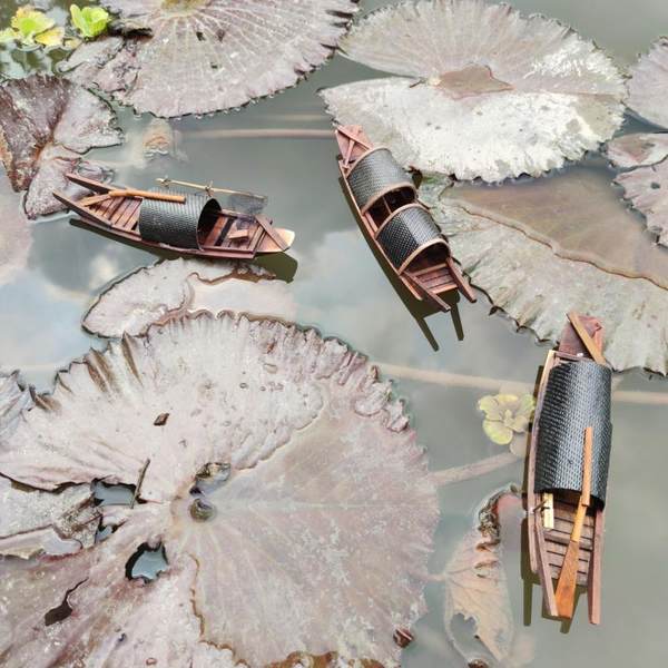 Антикварный водный декор из натурального дерева, бассейн, аквариум, подарок на день рождения