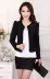 Mùa xuân và mùa thu Kích thước lớn Nữ phiên bản Hàn Quốc của bộ đồ nhỏ nữ trung niên Áo khoác ngắn cộng với phân bón XL áo mỏng - Business Suit áo khoác vest nữ Business Suit