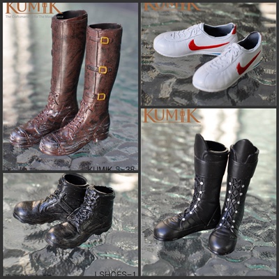 taobao agent Kumik 2019 shoes 1/6 men's and women's boots leather boots high boots, sneakers spot