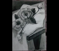 Контурный рисунок 304★619号中央美院学生欧阳俊素描作品：27*39cm，唯一壁画手绘