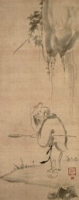 Японская национальная картина сокровищ сестра -In -Law Monk Рисунок 34.5x86.8.