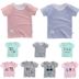 Trẻ em mùa hè ngắn tay T-Shirt bé cotton nửa tay áo sơ mi bé 0-6 tuổi nam giới và phụ nữ bé mỏng quần áo trẻ em Áo thun