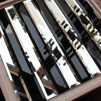 3*30 см белое зеркало+черное зеркало