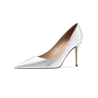 Космическая серебряная патентная кожа модель