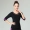 Phương thức mới nhất của áo khiêu vũ vuông tay áo mùa hè quần áo khiêu vũ nữ Áo thun khiêu vũ quần áo thủy thủ khiêu vũ trang phục - Khiêu vũ / Thể dục nhịp điệu / Thể dục dụng cụ giày múa đen