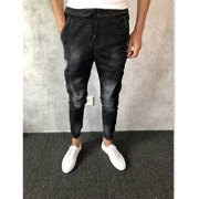 Anh chàng tinh thần xã hội Slim Quần jeans hàn quốc nam quần co giãn siêu mỏng
