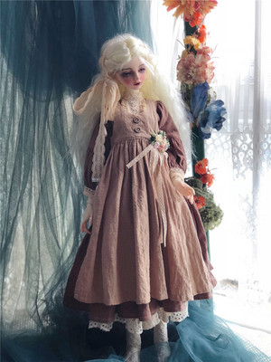 taobao agent BJD baby clothing three -point dress 1/3 points, 1/2 point coffee brown suit warm Yangyang Young hand -made doll