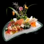 Mô phỏng bộ đồ ăn thủy tinh acrylic sashimi chậu đá Sushi món ăn tự chọn khay đá hình cá sashimi tấm - Đồ ăn tối dĩa ăn