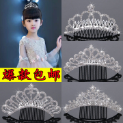 Trẻ em Thái Cô Gái Tóc Combs Phụ Kiện Tóc Công Chúa Shiny Thạch Crowns Bridal Mũ Cô Gái Phụ Kiện Hiệu Suất