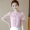 Áo sơ mi chiffon ngắn tay áo 2018 mới thời trang nước ngoài nhỏ áo sơ mi Hàn Quốc ren khí áo ngọt giảm béo t- áo sơ mi nữ
