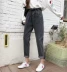 Quần nữ sinh viên lỏng lẻo Hàn Quốc ulzzang hoang dã mùa xuân cô gái jeans là mỏng cao eo hậu cung quần dày quần jean dài Quần jean