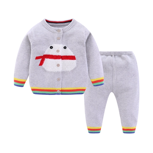 Осенний детский трикотажный свитер, кардиган для раннего возраста, 1-3 лет
