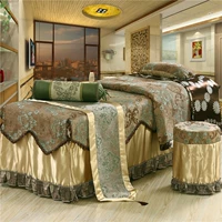 Beauty giường vẻ đẹp bedspread bedspread denim phong cách vườn Hàn Quốc có thể được tùy chỉnh trong bông châu Âu - Trang bị tấm ga phủ giường spa