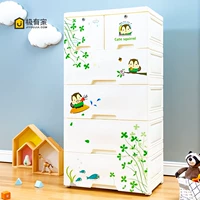 Утолщен и повышенные мультипликационные детские ящики для хранения ящиков детского сада детское гардероб детские игрушки организовали большой шкаф