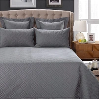 Màu rắn chất lượng cao twill bông rửa quilting được thiết lập của bốn bộ trải giường ba bộ dày sheets quilt cover ga trải giường