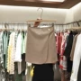 DVZ mùa thu 2019 mới chất liệu váy da PU màu rắn phiên bản Hàn Quốc của eo cao đã mỏng một nút hoang dã Váy chữ A - Váy chân váy dạ dài